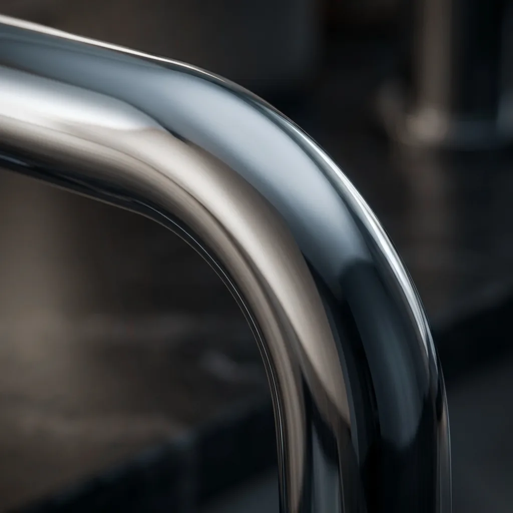 Close detail of the sculpted curve of a TRENZ fitting