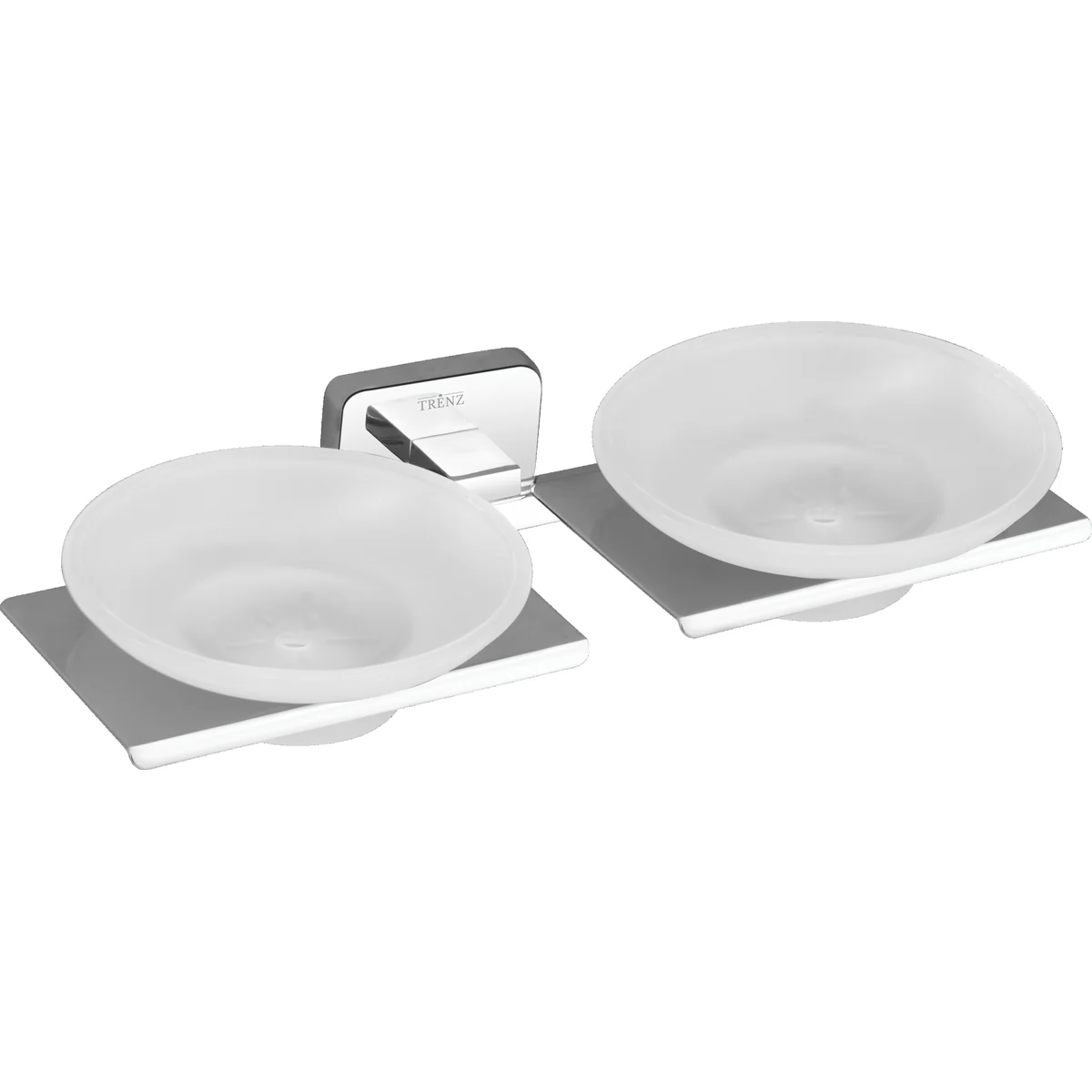 Frosted Glass Double Soap Dish
