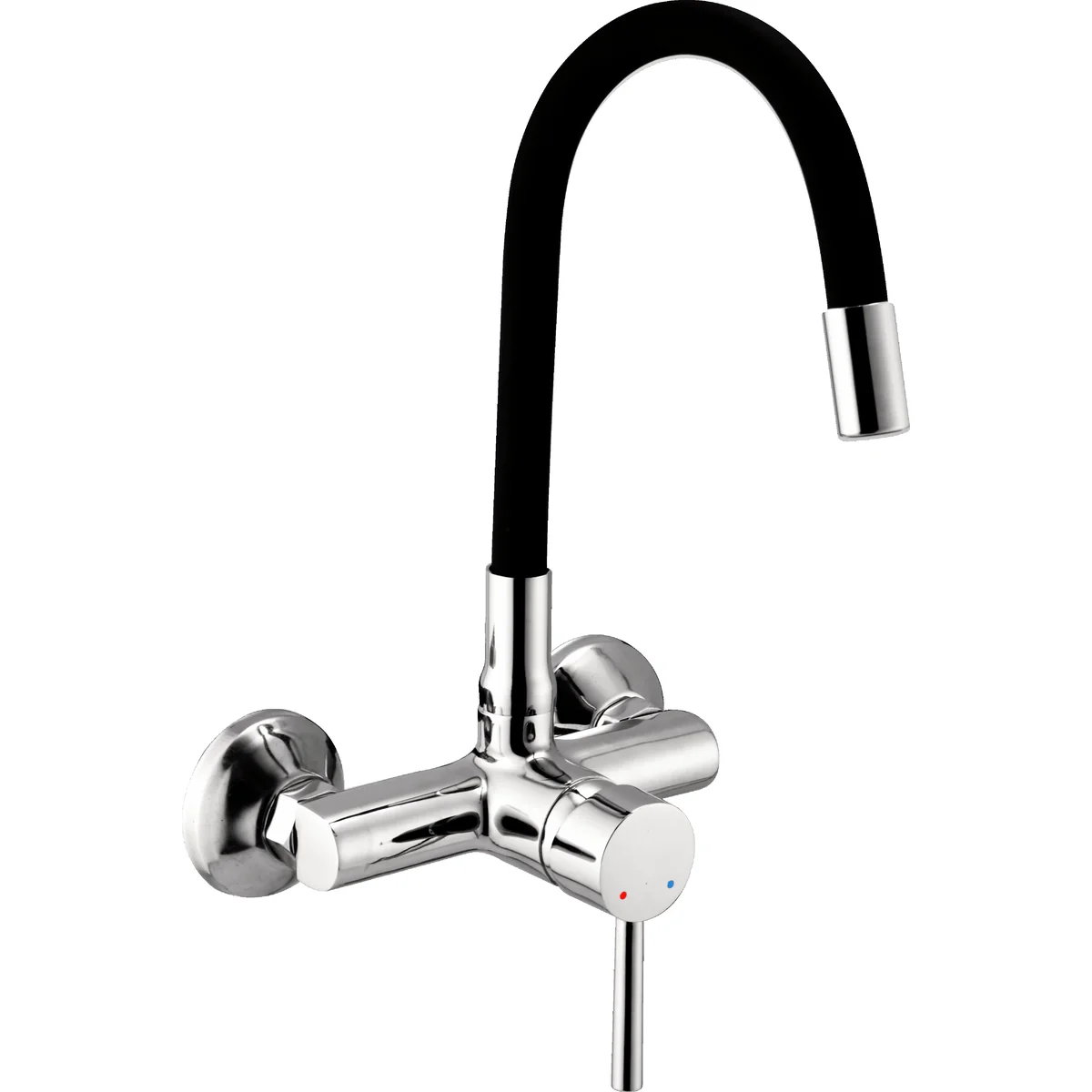 Single Lever Sink Mixer - Flexible Spout Black