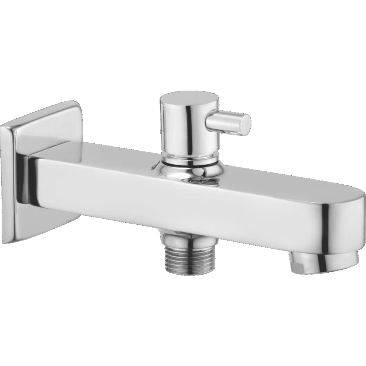 Bath Tub Spout with Button Attachment for Hand Shower