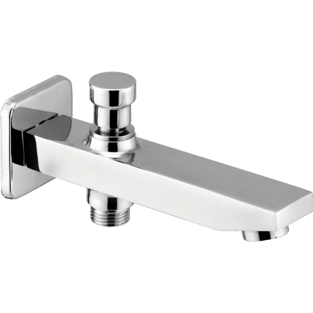 Bath Tub Spout with Button Attachment for Hand Shower