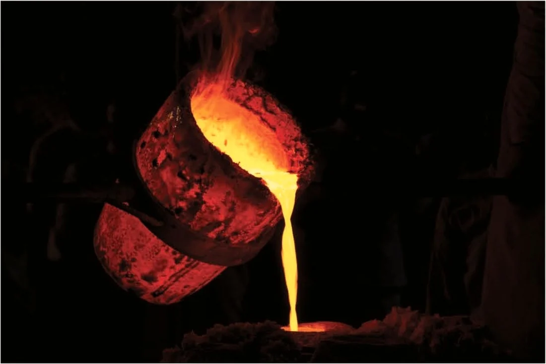 Brass foundry, molten metal casting at TRENZ