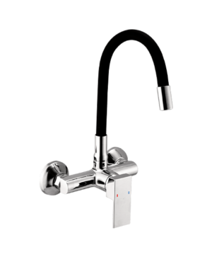 Single Lever Sink Mixer with Swivel Spout Black