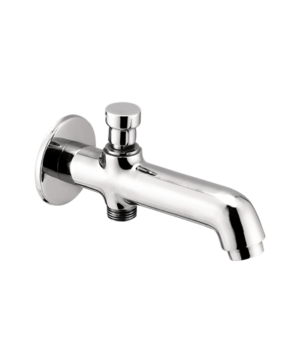 Bath Tub Spout with Button Attachment for Hand Shower