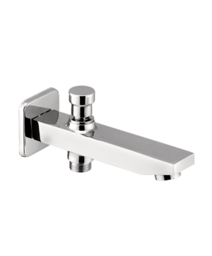 Bath Tub Spout with Button Attachment for Hand Shower