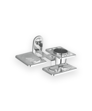 Double Soap Dish with Tumbler Mirror Finish SS202