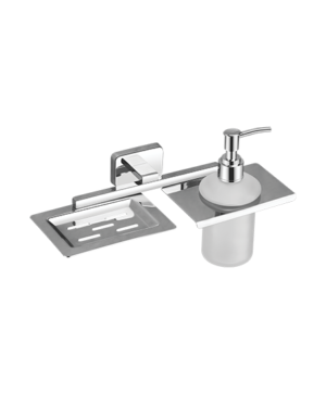 Soap dish with Dispenser Ni / Cr Plated SS304