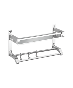 Single Shelf with Towel Rod Square