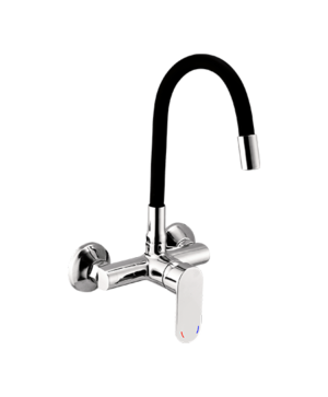 Single Lever Sink Mixer with Swivel Spout Silicon Black